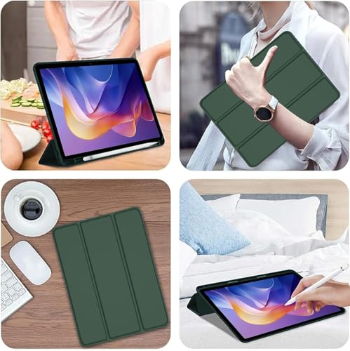 Image of M CartCover for Redmi Pad 2 11 inch Cover Case with [Pencil Holder], Trifold Flip Stand Cover Case for Redmi Pad 2 Cover 11 inch Tablet [Auto Sleep /Wake Support -Green