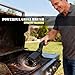 Elektrische Grillbürste Akkubetrieben – 180° Verstellbarer Kopf, 3-Stufen-Motor, 90 Min Laufzeit, Wasserdicht, Edelstahl & Nylon Bürstenköpfe für Grillrost, Smoker, Grillplatte (Schwarz)