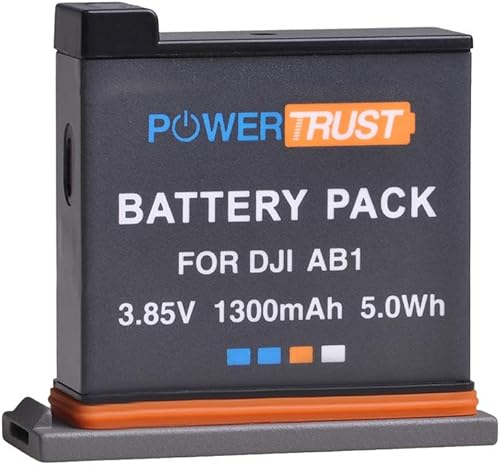 Miniatura 6 de Paquete de 2 baterías de repuesto Osmo Action AB1 y cargador USB triple con puerto tipo C para DJI Osmo Action Sports Camera AB1 Battery