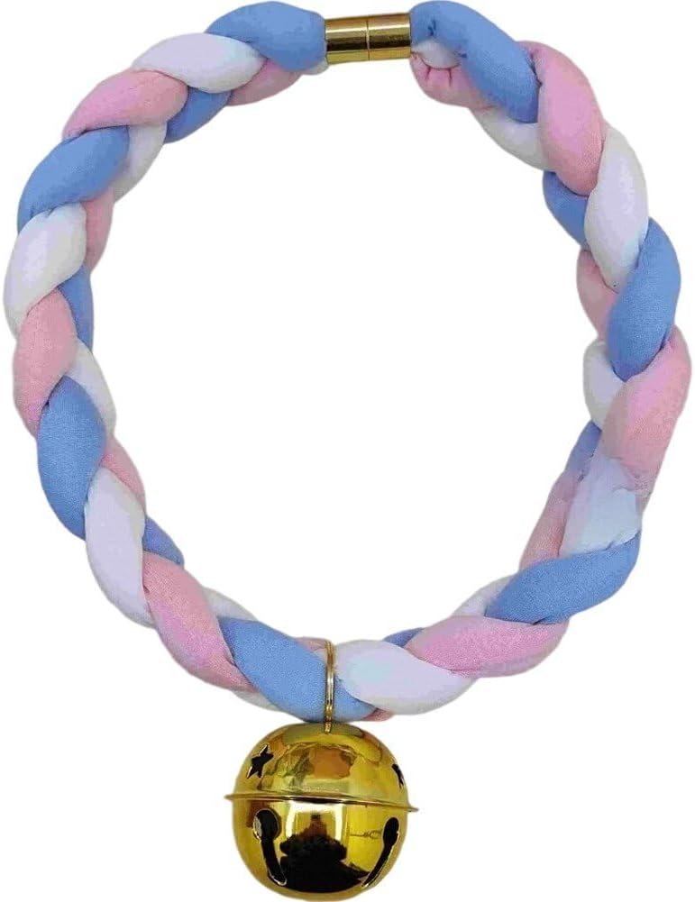 Fursuit Collar with Bell Cute Furry Cosplay Choker Necklace Adjustable Pet Play Collar Anime Costume Accessories for Party