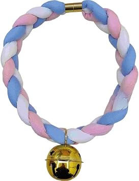 Fursuit Collar with Bell Cute Furry Choker Necklace Adjustable Pet Play Collar Halloween Masquerade Party Anime Costume Accessories