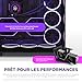 NZXT H9 Mid-Tower Gaming PC Case - 3 RGB Fans, Glass Panels, 360mm Radiator Support, Cable Management - Black