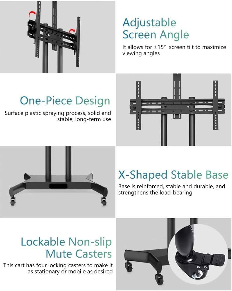 Soporte móvil para TV con ruedas y altura ajustable miniatura 6