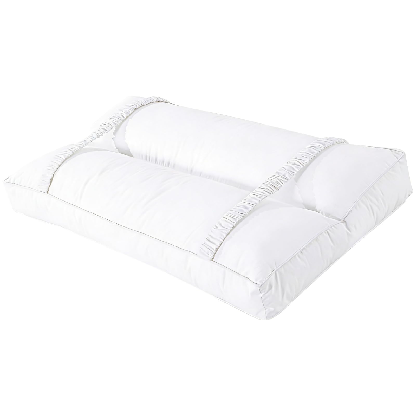 Almohada de rodilla para dormir de lado, almohada ergonómica de apoyo para las piernas con correas, relleno de fibra de poliéster, 13 x 5.9 x 4.7 pulgadas, cojín de cadera para mayor