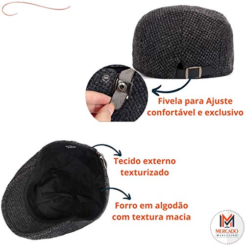 Boina Masculina Arezzo Cor:Cinza;Tamanho:Ajustável 55-59cm
