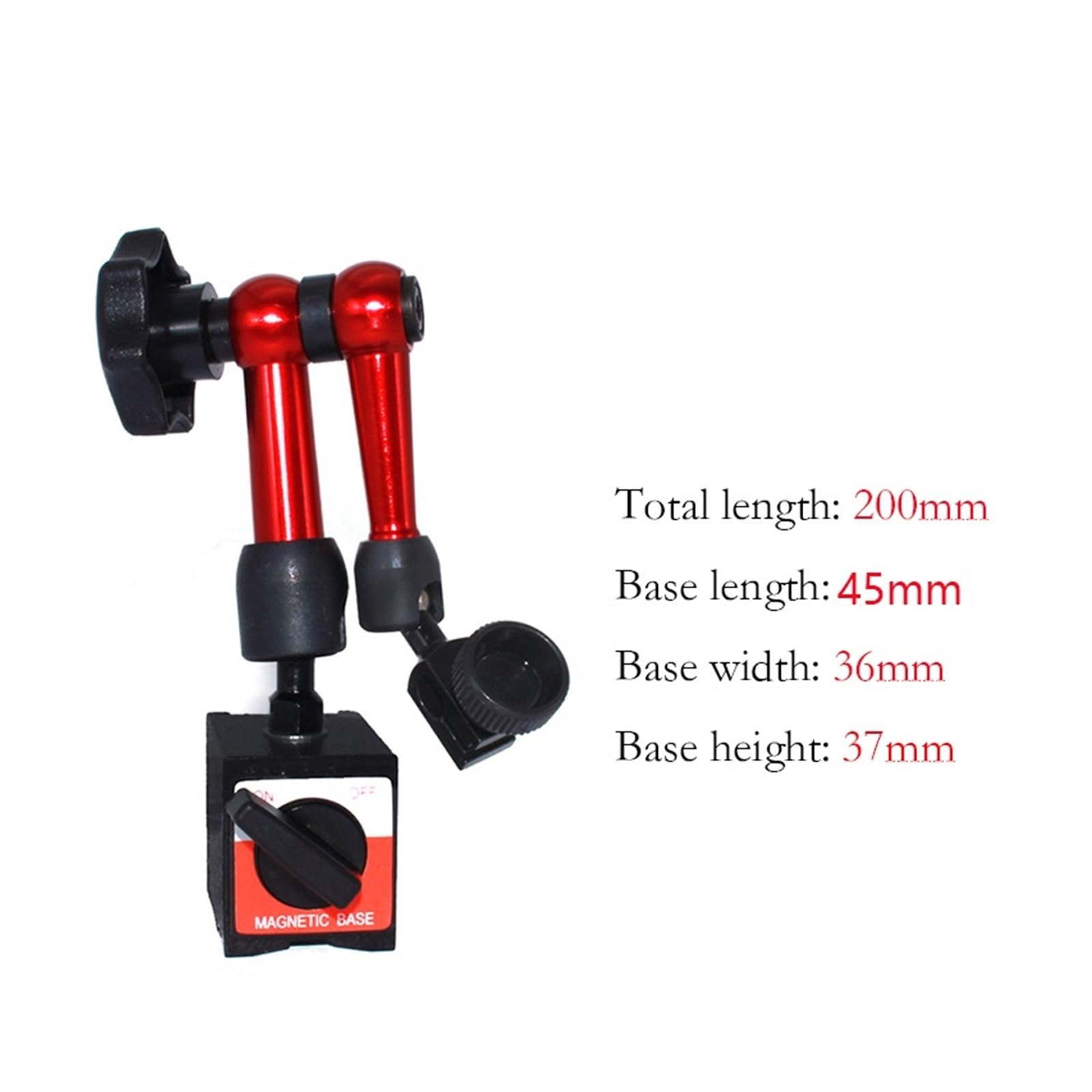 200mm universale piccolo quadrante indicatore supporto base magnetico 0-0.8mm 0.01 test comparatore for la calibrazione delle apparecchiature,Calibrazione precisa(200mm-40-36-37 set)