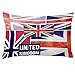 Set di 2 federe per cuscino con bandiera del Regno Unito con 2 federe rettangolari 20 x 91,4 cm