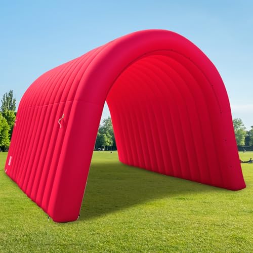 OZIS 16Ft Inflatable Tunnel Entrance Sports with Installed Blower Inflatable Football Tunnel Tent Entryway for Business Advertising Event Exhibition Promotion(Red,16x10x10Ft)