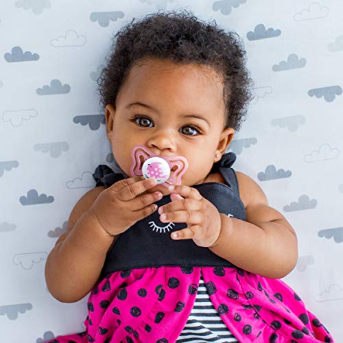 Chicco Physioforma® Light Day & Night Including Glow In Dark Pacifier For Babies 0-6M, Pink, Orthodontic Nipple, Bpa-Free, 2-Count In Sterilizing Case #TOP2