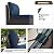 Kurapika 7 Pieces Patio Furniture Set, Rattan Wicker Outdoor Conversation Sets w/43in Propane Fire Pit Table and 4 Inch Cushion(Navy Blue)