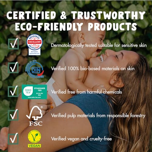 Image of Eco by Naty Eco-Friendly Baby Diapers - 100% Plant-Based Materials on Skin, Soft, for Sensitive Skin & Super Absorbent (Size 3, 100 Count)