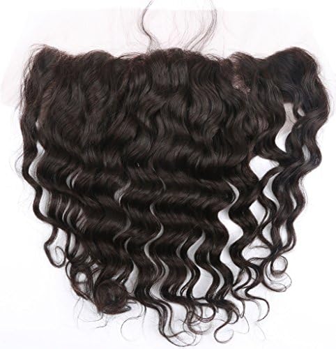 Brazilian Hair Deep Wave Frontal Lace Closure Ear to Ear 13x4 Free Part with Baby Hair Bleached Knots Natural Hairline