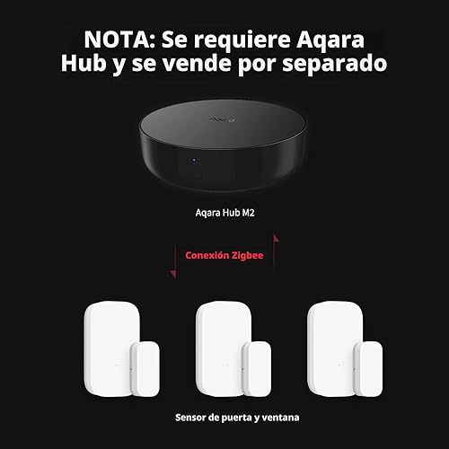 Miniatura 2 de Aqara Zigbee Sensor de puerta y ventana, paquete de 3, mini sensor de contacto inalámbrico, automatización del hogar, requiere Aqara Hub, conexión