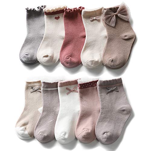 Image of Eimmabey 10-Pack Newborn Baby Infant socks Toddler Unisex Socks Stretch Cotton Comfort socks For All Day