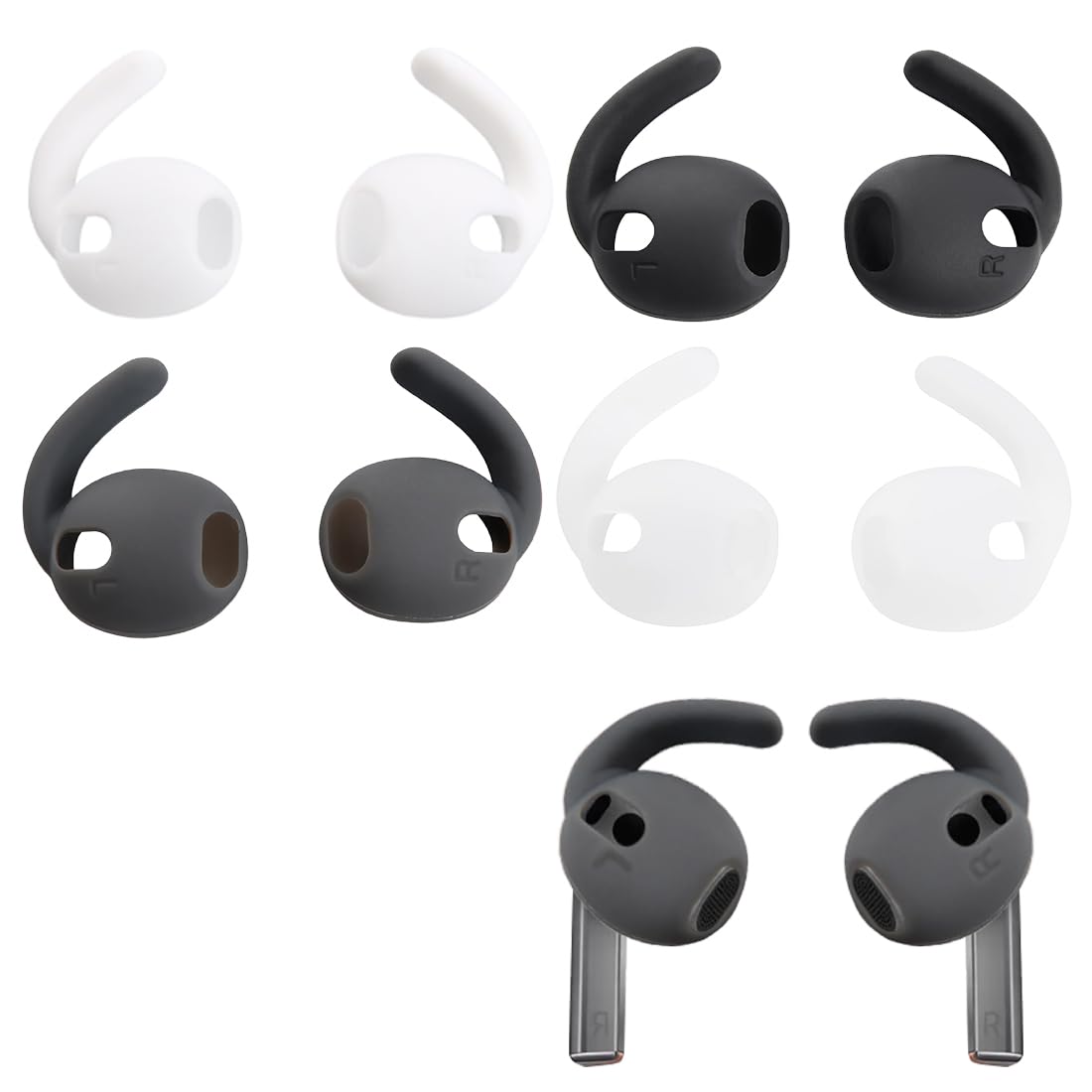 4 Paia Orecchie in silicone per Sams ung Galaxy Buds3, Antiscivolo di ricambio per Galaxy Buds3, SM-R50