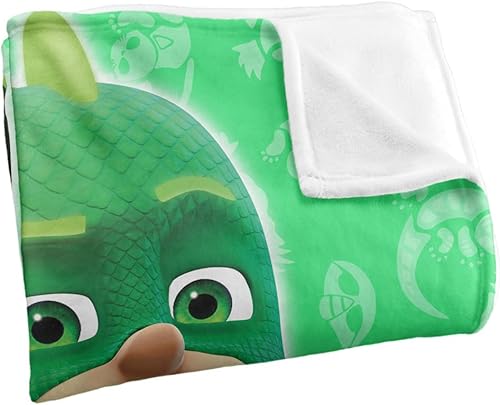Miniatura 9 de PJ Masks - Manta para niños, 50 x 60 pulgadas, manta sedosa al tacto de Gekko