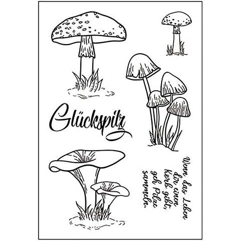Silicone Clear Stamp for DIY Scrapbooking and Photo Album Decoration (Mushroom) Cover
