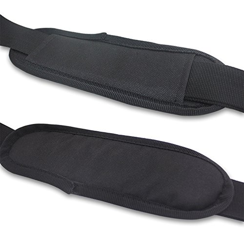 2 Packs Universal Replacement Shoulder Straps, Afunta 57" 59" Adjustable Bag Belts With Metal Swivel Hooks For Luggage Duffel Bag Laptop Case - Black, Brown #TOP6