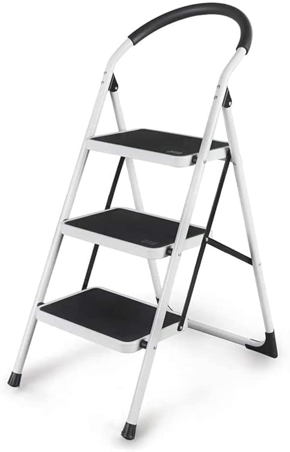 ECVV Folding Steps Ladder Domestic Light Stepladder Household Combination Multi-function Ladders Indoor Outdoor Home (3 Step)
