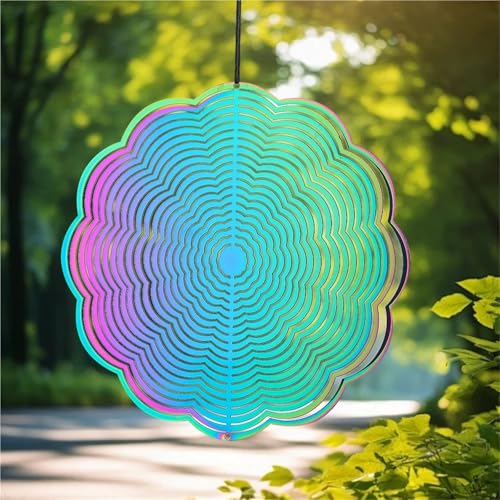 Carillon éolien Mandala le lot de 2 attrape-soleil idéal offrir pour le jardin