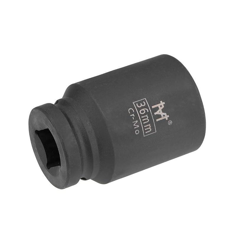 Soquete de impacto profundo uxcell 36 mm, 6 pontos, encaixe de 19,05 mm (3/4 pol.), aço CR-MO