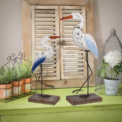 Figura de madera de gaviota decorativa náutica miniatura 5