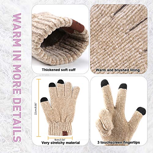 Bequemer Laden Warme gebreide muts, sjaal en handschoenen van corduroy, set van 3 - Image 6