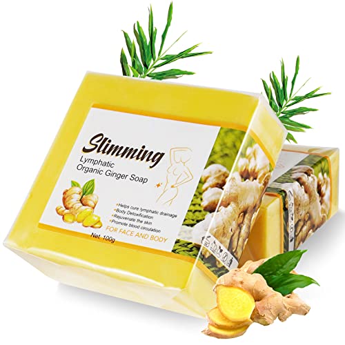 Organic Ginger Soap - Moisturizing Deep Clean Effectively Bath Soap, All Natural Ginger Bar Soap for Women Men (2 PACK)