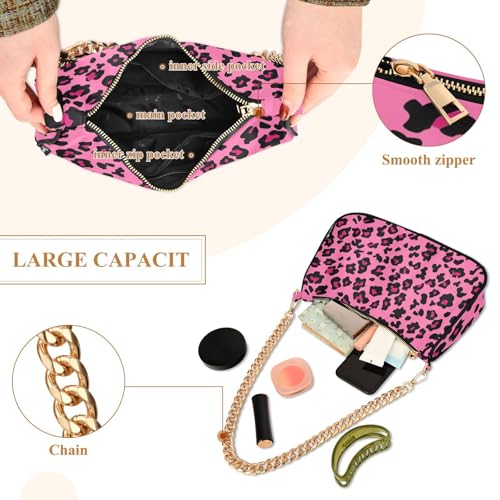 Image of Shoulder Bags for Women Animal Zebra Leopard Cheetah Tiger Print Hobo Tote Handbag Small Clutch Purse with Zipper Closure