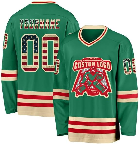 Custom Long Sleeve Jersey, Custom Light Blue White Hockey Jersey, Hockeys Jerseys for Men, Women with