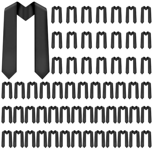 Image of Plain Graduation Stole Sash 60 Inch Unisex Adults Solid