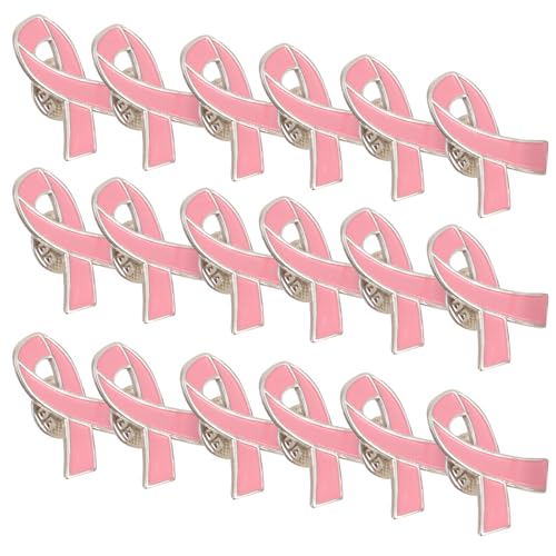 Broches en forme de ruban rose sensibilisation cancer du sein design soigné x30
