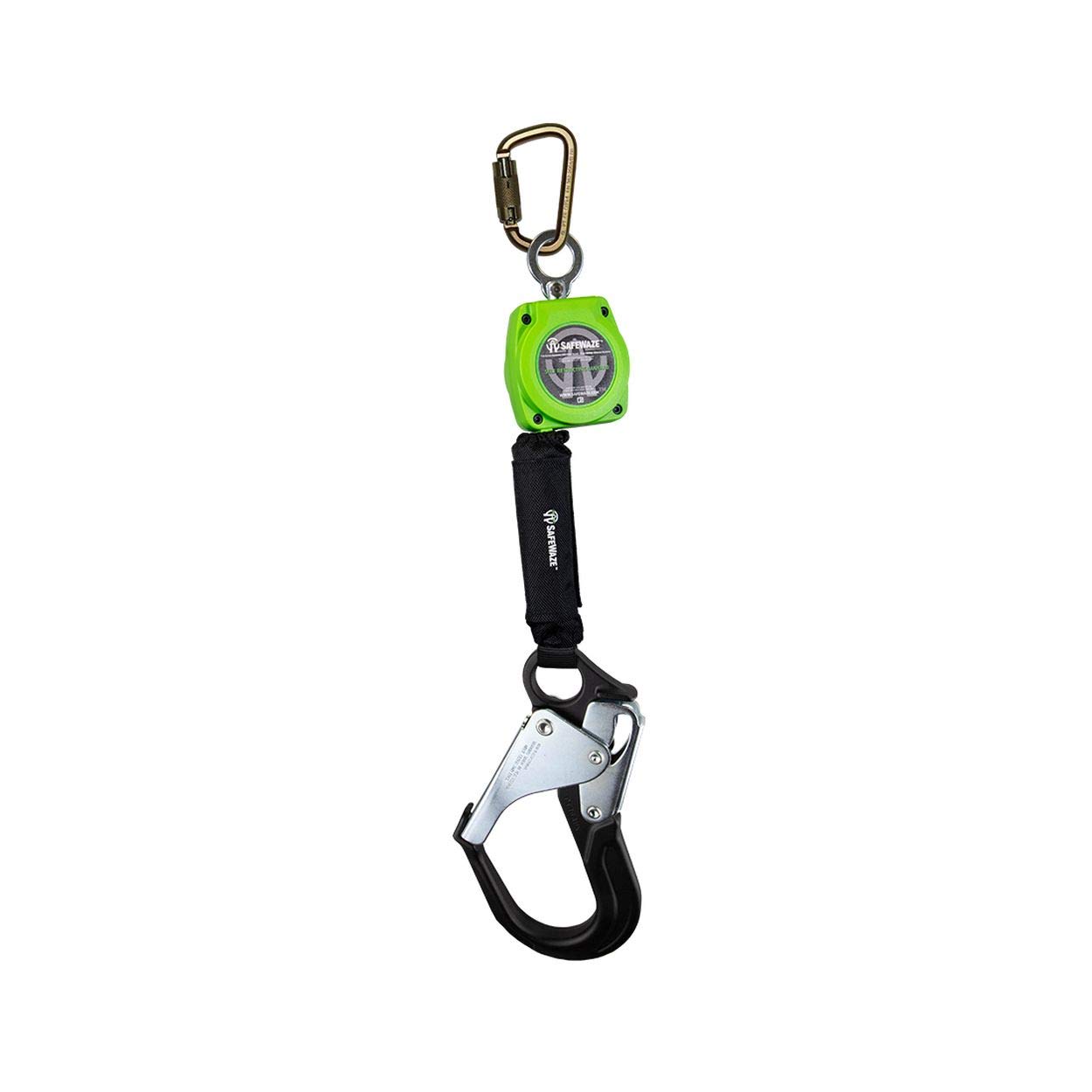 Safewaze 019-5047 6' Web Retractable with Aluminum Rebar Hook & Steel Carabiner