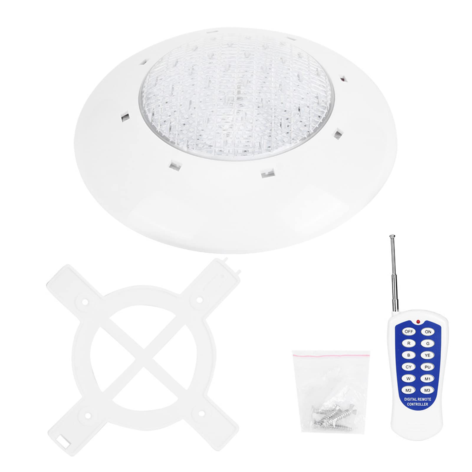Ausla 360LED Schwimmbad-Wandleuchte, PC ABS RGB Unterwasser-Poolleuchte 35W 3000lm mit Fernbedienung, IP68 Pool-Wandleuchte für Eingelassene Pools, Brunnen, Teiche, Gärten