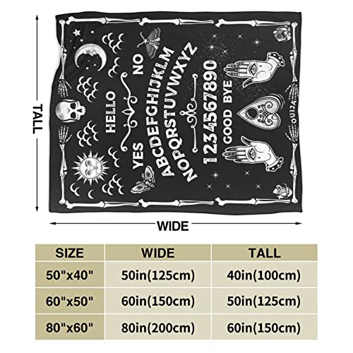 Ouija Board Occultism Throw Blanket Super Soft Warm Bed Blankets For Couch Bedroom Sofa Office Car, All Season Cozy Flannel Plush Blanket For Girls Boys Adults, 50"X40" #TOP3