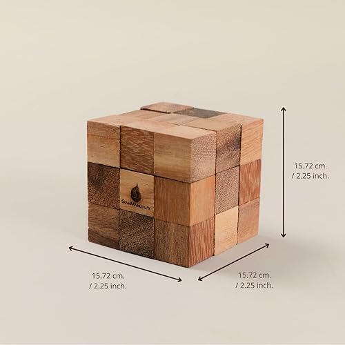 Miniatura 5 de Rompecabezas de cubo de serpiente: rompecabezas de madera 3D para adultos STEM Skill Builder juego entrelazado. Juego educativo de resolución de