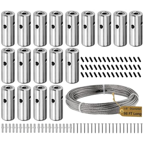 Enrejado de jardín – Sistema de celosía de pared | Kit de celosía de pared de ladrillo, sistema de celosía de pared de acero inoxidable, juego de celosía para exteriores con anclajes de expansión, kit