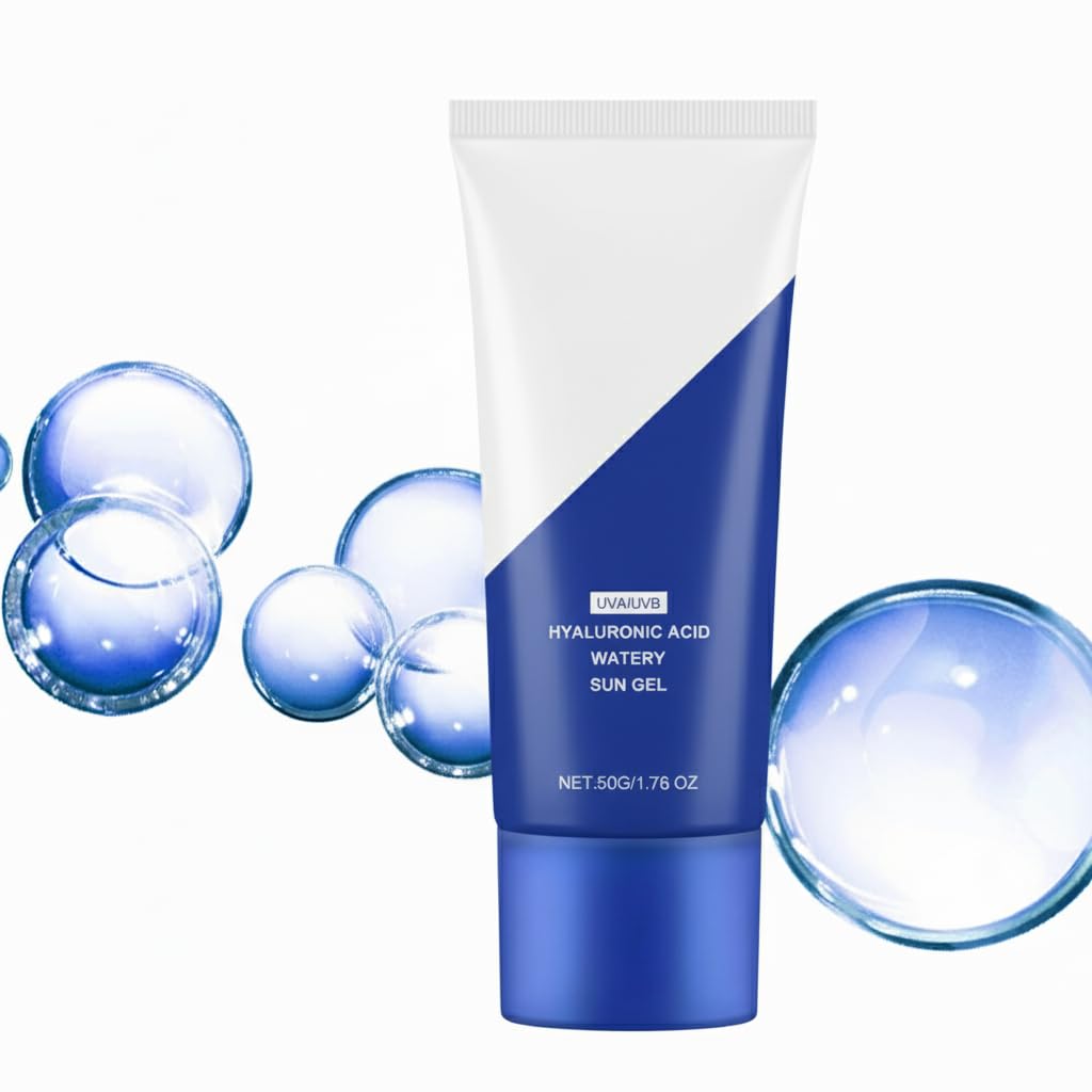 Hyaluronic Acid Watery Sun Gel,Korean Sunscreen Spf50+ Pa++++,Effectively Protect Against Harmful Uv Rays,Hyaluronic Acid sunscreen,Natural Moisturizing Sunscreen,Physical Sunscreen 50ml