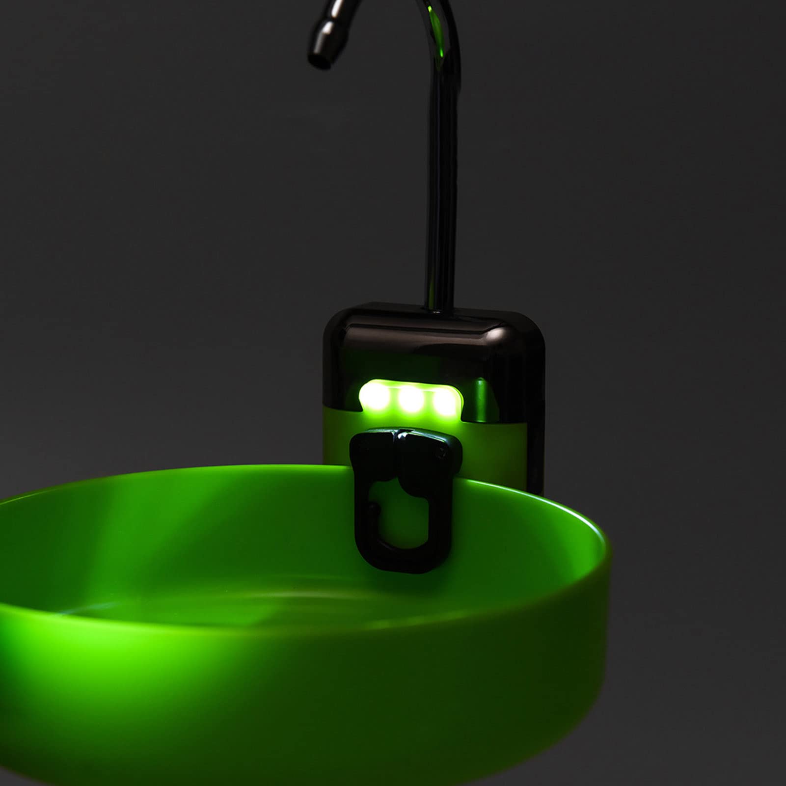 Bulleur pour Aquarium, Pompe à Eau de Pêche Bulleur Peche Vif Pompe à Oxygène avec éclairage LED, pour Extérieur Marché d'aquarium Vert