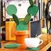 Coasters DIY Cactus Coaster Set of 6 Pieces with Flowerpot Holder for Drinks Novelty Gift for Home Office Bar Decor and Improvement, Sirensky Brand