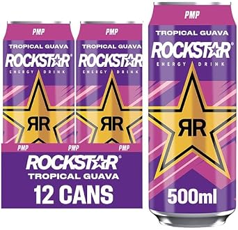 Rockstar Energy Drink Tropical Guava PMP 500ml | Case of 12