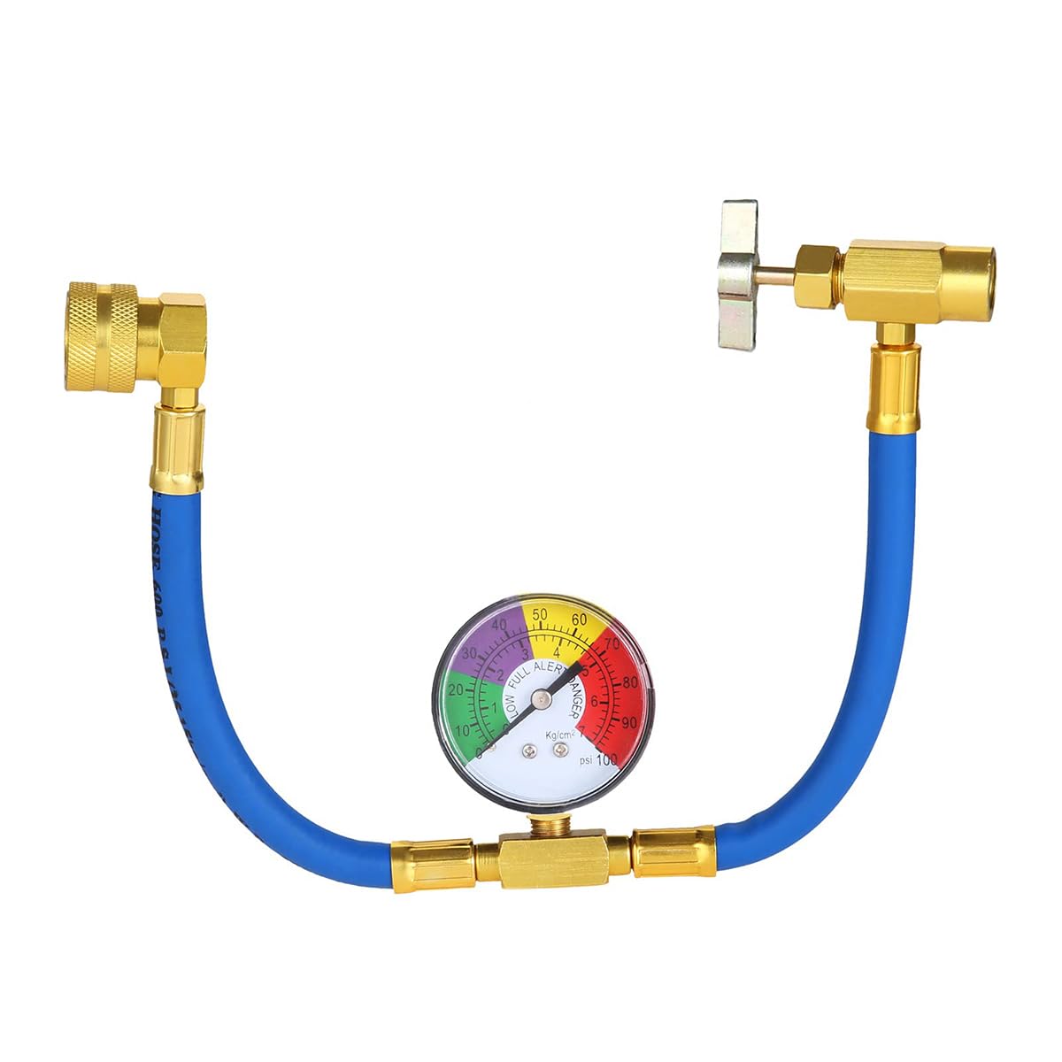 Muiltvoe Car Air Conditioning Refrigerant Charging Hose With Pressure Gauge Car Air Conditioning Refrigerant Charging Hose Kit For Car Air Conditioning Refrigeration