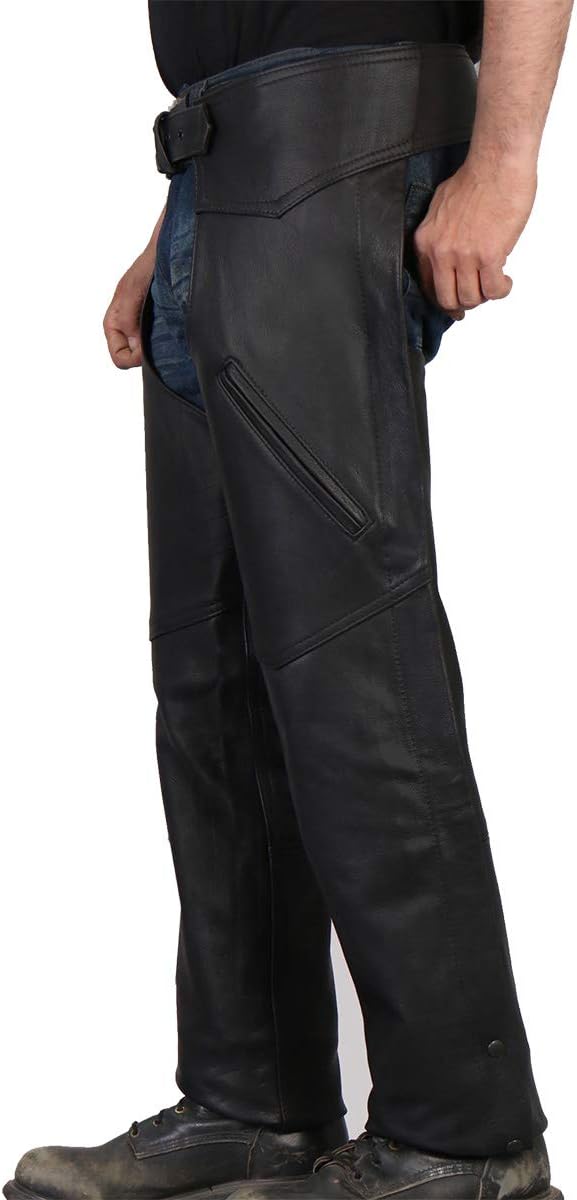 Hot Leathers USA Made Leather Chaps for Men (3XL)
