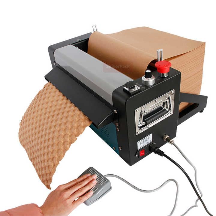 Image of Paper Bubble Machine | Kraft Paper Packaging System | Eco-Friendly Alternative to Plastic Wrap | Cushioning on Demad | Aesthetic Premium Packaging | 1 Machine with 2 Paper Packs