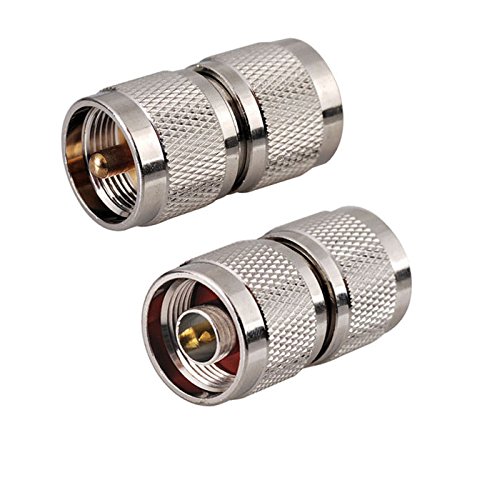 DHT Electronics2PCS RF Coax Coaxial Adapter N Male to UHF Male PL-259 PL259 Connector