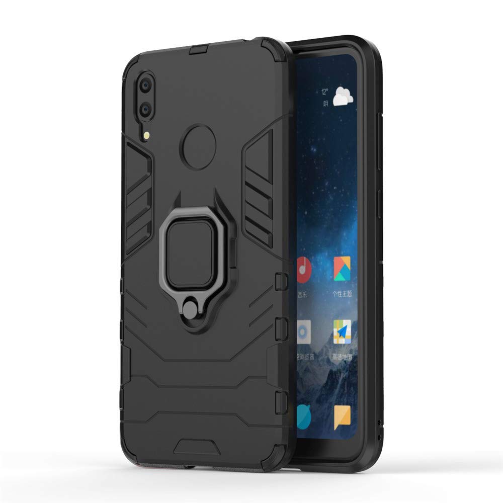 CHcase Huawei P40 Pro Funda, Anillo Metálico Sujeción Soporte Antichoque Rígido Caja (Funciona con el Montaje de Coche Magnético) Doble Capa Sólido Case Carcasa para Huawei P40 Pro -Black Plus Gray — view 58