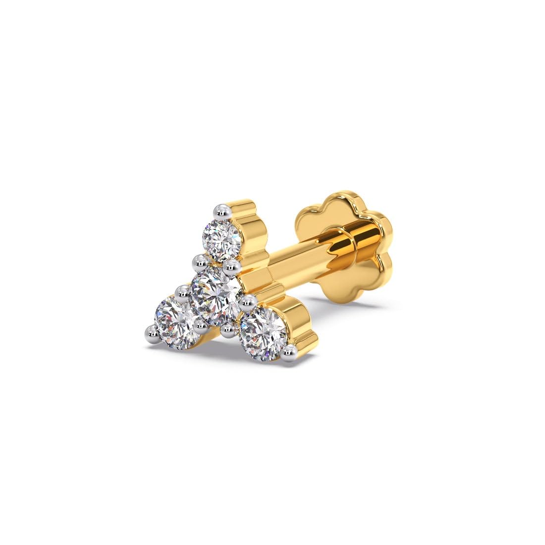 CANDERE - A KALYAN JEWELLERS COMPANY Yellow Gold 18K (750) BIS Hallmark Cluster Shaped SI IJ Diamond Nosepin for Women (B01N8P6VW6) Amazon Price History, Amazon Price Tracker