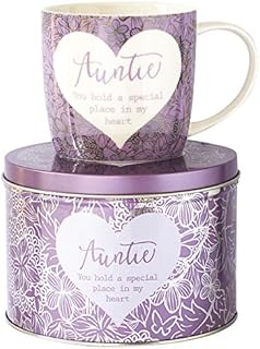 Arora 7050 Said with Sentiment Mug & Tin-Auntie, Ceramic, Multicolor