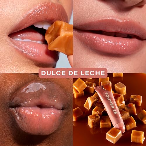 Image of Tower 28 LipSoftie Tinted Lip Balm Treatment - Hydrating Glossy Balm + Overnight Lip Mask with Jojoba Oil + Shea Butter - Sweet, Cushiony Formula for Smooth, Soft Lips - Dulce De Leche (0.38 oz)