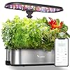 LetPot LPH SE Hydroponics Growing System 12 Pods Smart Herb Garden Kit Indoor Indoor Garden APP WiFi Controlled with 24W Growing LED 55L Water Tank Pump System Automatic Timer